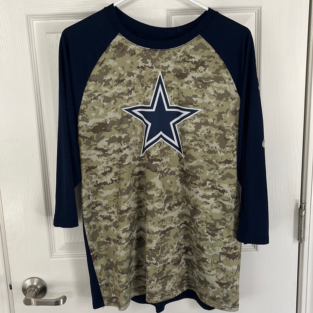 Dallas Cowboys Nike Salute To Service 3/4 Sleeve Shirt